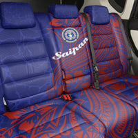 Saipan Northern Mariana Islands Back Car Seat Cover Polynesian Tribal Tattoo Art With Hibiscus Flowers And Seal TS04 - Polynesian Pride