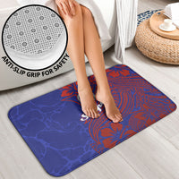 Saipan Northern Mariana Islands Bathroom Set Polynesian Tribal Tattoo Art With Hibiscus Flowers And Seal TS04 - Polynesian Pride