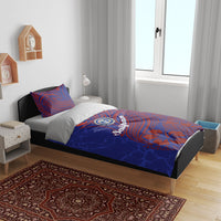 Saipan Northern Mariana Islands Bedding Set Polynesian Tribal Tattoo Art With Hibiscus Flowers And Seal TS04 - Polynesian Pride