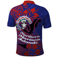 Saipan Northern Mariana Islands Polo Shirt Polynesian Tribal Tattoo Art With Hibiscus Flowers And Seal TS04 - Polynesian Pride