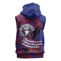 Saipan Northern Mariana Islands Sleeveless Hoodie Polynesian Tribal Tattoo Art With Hibiscus Flowers And Seal TS04 - Polynesian Pride