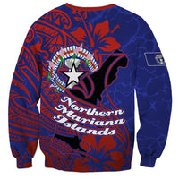 Saipan Northern Mariana Islands Sweatshirt Polynesian Tribal Tattoo Art With Hibiscus Flowers And Seal TS04 - Polynesian Pride