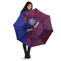Saipan Northern Mariana Islands Umbrella Polynesian Tribal Tattoo Art With Hibiscus Flowers And Seal TS04 - Polynesian Pride