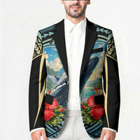 Personalized Masefau American Samoa Whale Blazer Polynesian Tribal Pattern Tropical Hibiscus TS04 - Polynesian Pride