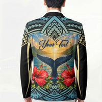Personalized Masefau American Samoa Whale Blazer Polynesian Tribal Pattern Tropical Hibiscus TS04 - Polynesian Pride
