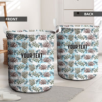 Personalized Masefau American Samoa Laundry Basket Vintage Whale Hibiscus Ocean Waves TS04 - Polynesian Pride