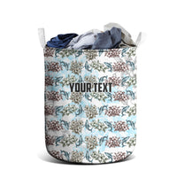 Personalized Masefau American Samoa Laundry Basket Vintage Whale Hibiscus Ocean Waves TS04 - Polynesian Pride