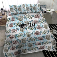 Personalized Masefau American Samoa Bedding Set Vintage Whale Hibiscus Ocean Waves TS04 - Polynesian Pride