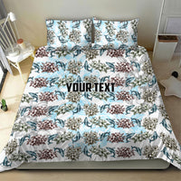 Personalized Masefau American Samoa Bedding Set Vintage Whale Hibiscus Ocean Waves TS04 - Polynesian Pride