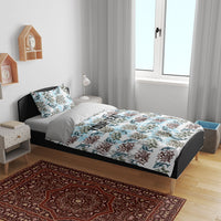 Personalized Masefau American Samoa Bedding Set Vintage Whale Hibiscus Ocean Waves TS04 - Polynesian Pride
