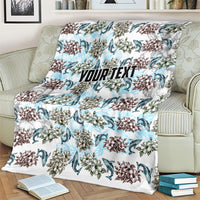 Personalized Masefau American Samoa Blanket Vintage Whale Hibiscus Ocean Waves TS04 - Polynesian Pride