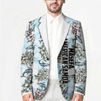 Personalized Masefau American Samoa Blazer Vintage Whale Hibiscus Ocean Waves TS04 - Polynesian Pride
