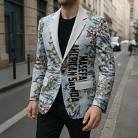 Personalized Masefau American Samoa Blazer Vintage Whale Hibiscus Ocean Waves TS04 - Polynesian Pride