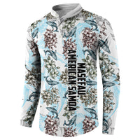 Personalized Masefau American Samoa Button Sweatshirt Vintage Whale Hibiscus Ocean Waves TS04 - Polynesian Pride
