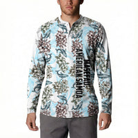 Personalized Masefau American Samoa Button Sweatshirt Vintage Whale Hibiscus Ocean Waves TS04 - Polynesian Pride