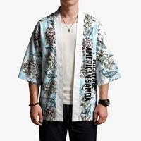Personalized Masefau American Samoa Kimono Vintage Whale Hibiscus Ocean Waves TS04 - Polynesian Pride