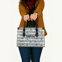 Personalized Masefau American Samoa Leather Bag Vintage Whale Hibiscus Ocean Waves TS04 - Polynesian Pride