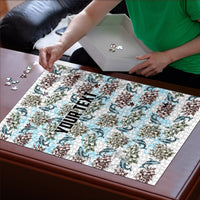 Personalized Masefau American Samoa Puzzle Vintage Whale Hibiscus Ocean Waves TS04 - Polynesian Pride