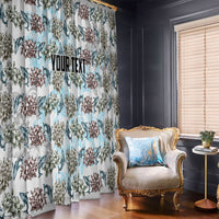 Personalized Masefau American Samoa Window Curtain Vintage Whale Hibiscus Ocean Waves TS04 - Polynesian Pride