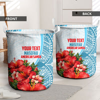 Personalized American Samoa Masefau Laundry Basket Hibiscus Tropical Floral Whale Polynesian Tribal Pattern TS04 - Polynesian Pride