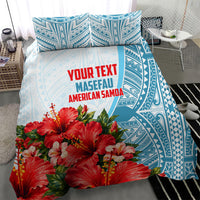 Personalized American Samoa Masefau Bedding Set Hibiscus Tropical Floral Whale Polynesian Tribal Pattern TS04 - Polynesian Pride