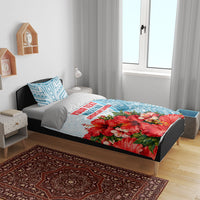 Personalized American Samoa Masefau Bedding Set Hibiscus Tropical Floral Whale Polynesian Tribal Pattern TS04 - Polynesian Pride