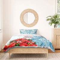Personalized American Samoa Masefau Bedding Set Hibiscus Tropical Floral Whale Polynesian Tribal Pattern TS04 - Polynesian Pride