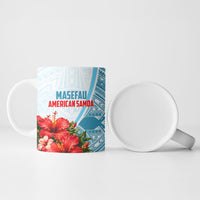 Personalized American Samoa Masefau Ceramic Mug Hibiscus Tropical Floral Whale Polynesian Tribal Pattern TS04 - Polynesian Pride