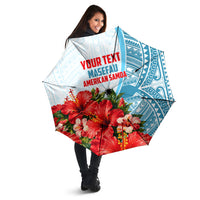 Personalized American Samoa Masefau Umbrella Hibiscus Tropical Floral Whale Polynesian Tribal Pattern TS04 - Polynesian Pride