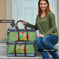 Micronesia Christmas Travel Bag with Santa Turtle Coral Reef and Holiday Ocean Pattern - Polynesian Pride