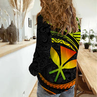 Hawaii Kanaka Maoli Women Casual Shirt Polynesian Tornado Infusion Gradient TS04 - Polynesian Pride