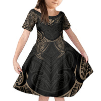 Polynesian Hawaii Tattoo Kid Short Sleeve Dress TS04 KID Multicolor - Polynesian Pride