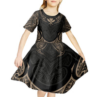 Polynesian Hawaii Tattoo Kid Short Sleeve Dress TS04 - Polynesian Pride