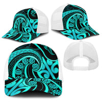 Turquoise New Zealand Mangopare Baseball Net Cap Aotearoa Maori Koru Style - Polynesian Pride