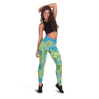 Tuvalu Manuia te Kilisimasi Leggings Pacific Patchwork Xmas Vibes - Polynesian Pride
