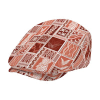 Vintage Aloha Block Quilt Jeff Hat Red Inspired Lei Motifs - Polynesian Pride