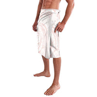 White Sunday Lotu Tamaiti Lavalava Polynesian Wave Pastel Blush - Polynesian Pride