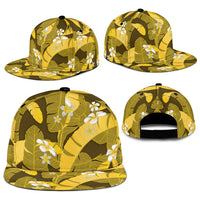 Yellow Banana Leaf Hawaii Snapback Cap Lau Maia Plumeria Tropical Summer Vibes LT14 - Polynesian Pride