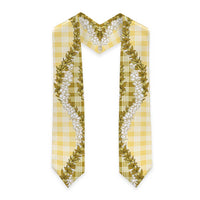 Yellow Hawaii Palaka Graduation Stole Hawaiian Honohono Lei