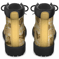 Yellow Palaka Hawaii Cowboy All Season Boots Puakenikeni Lei Paniolo Papale Seamless Vibes LT14 - Polynesian Pride