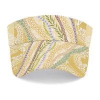 Yellow Palaka Hawaii Leis Sun Visor Cap Hawaiian-plaid Elegant Tropical Vibes