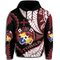 Custom Tonga Hoodie Emancipation Day Kupesi Pattern No.1 Black LT9 Hoodie - Polynesian Pride