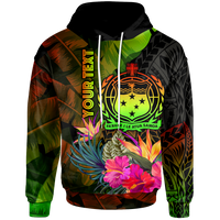 Samoa Polynesian Custom Hoodie Hibiscus and Banana Leaves Unisex Reggae - Polynesian Pride