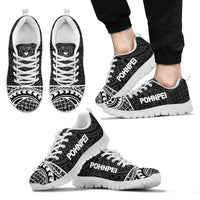 Pohnpei Sneakers - Pohnpei Flag Micronesia Black Style Unisex White - Polynesian Pride