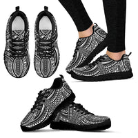 Polynesian Sneakers White Women's Sneakers - Black - 3 Black - Polynesian Pride