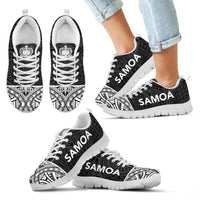 Samoa Sneakers - Samoa Coat Of Arms Polynesian Tattoo Black Style - Polynesian Pride