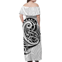 New Zealand Maori Off Shoulder Long Dress Ver.02 LT13 - Polynesian Pride
