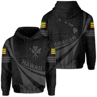 Kanaka Polynesian Hoodie Gray Doma Style Unisex Gray - Polynesian Pride