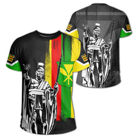 Polynesian Pride Tee Hawaii King KanaKa Maoli Flag T shirt Kid - Polynesian Pride