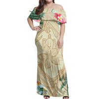 Hawaii Matching Dress and Hawaiian Shirt Kanaka Maoli Palm Trees Turtle And Sharks RLT14 - Polynesian Pride